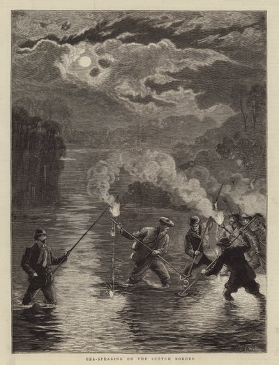 Eel-Spearing on the Scotch Border by Samuel Edmund Waller